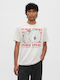 Kurzarm Herrenbluse Pale Heather Grau