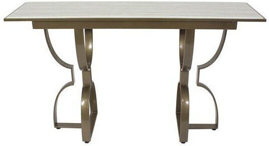 ESTHETI Home Dining Room Table Gold-White 140x40x80cm ESTHETI Home Dining Room Table Gold-White 140x40x80cm