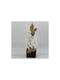 Table Decorative Sculpture Woman Flower White & Gold 12x11x33.5cm 14067 752-27200