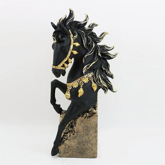 Table Decorative Horse Black & Gold 17x10x36cm 12979 752-11632