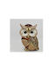 Table Decorative Owl Brown & Beige 8.5x6.5x13.5cm 12986 752-11639