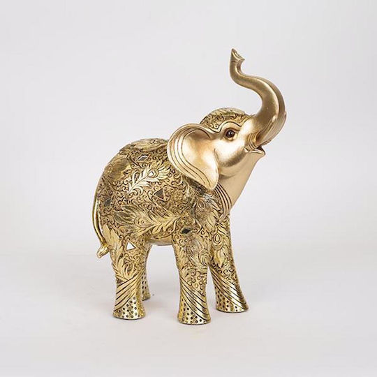 Elefant Decorativ de Masă Auriu 22x11x30cm 12903 752-11549