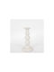 Ceramic Ecru Candle Holder 1 Slot 11x11x23cm 13833 752-25024