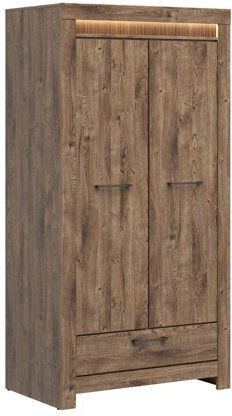 Double Door Wardrobe Boston Ct109 Ribbeck Oak 102x62x200cm