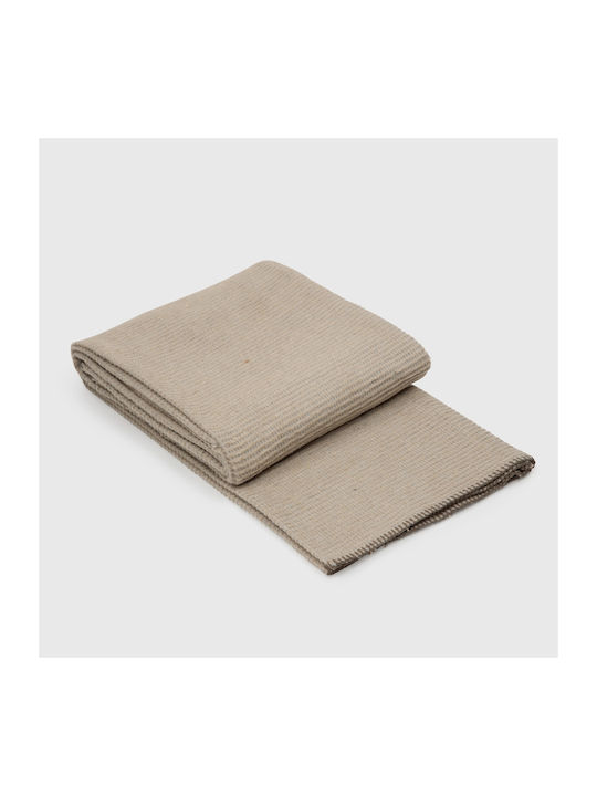 Atlas Beige Baumwolldecke 150/200 cm Beige