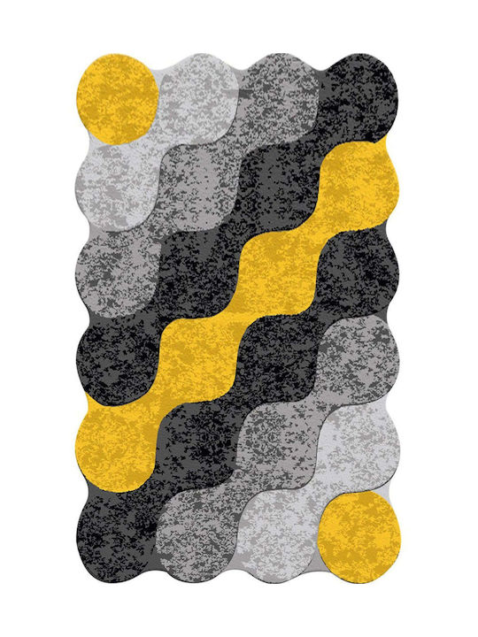 Conceptum Hypnose Circle Covor Rectangular Yellow-black