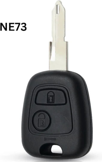 Carcasă cheie auto cu lamă cu 2 butoane pentru Peugeot / Citroen