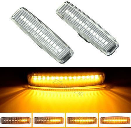 Indicatoare laterale BMW 5 E39 1995-2003 LED dinamic cristal 2 bucăți