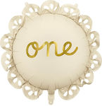 Balloon One Cream Round Ruffle