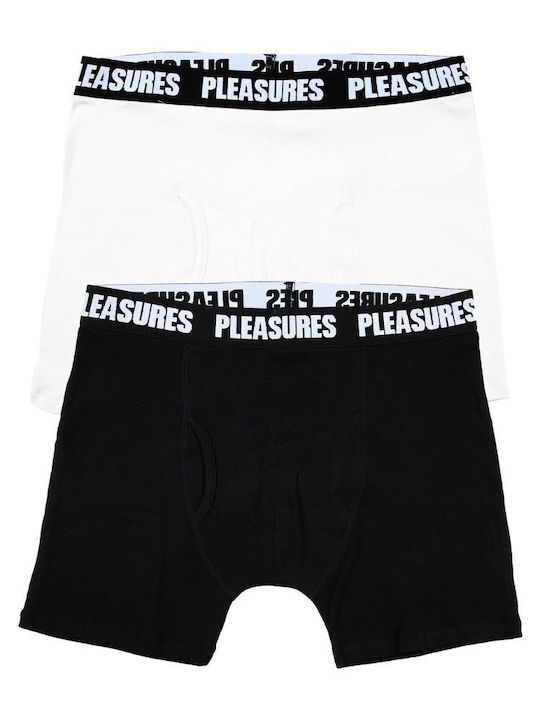 Pleasures Men's Boxers 2Pack Black, White