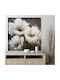 Πίνακας Καμβά Λευκά Άνθη Knv2541 40cm X 40cm