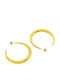 Steel Hoops 4cm Gold Plated E3034