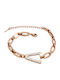 Bizou-Shop Women's Bracelet Chain made of Steel Gold Plated with Zircon