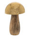 Iliadis Christmas Wooden Figure Mushroom Gold Height 22cm Decorative
