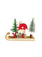 Weihnachtliche Holz Figur Schlitten Höhe 14cm