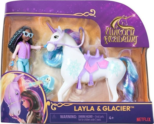 Spin Master Unicorn Academy Doll Set Layla & Glacier for 4+ years old+ Years
