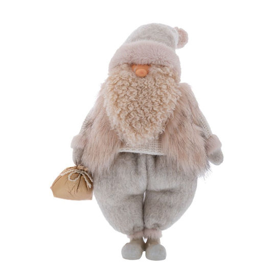 Plüsch Dekorativer Weihnachtsmann Beige 60x30x20cm