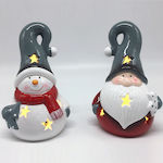 Santa Claus & Snowman LED Light 9x8x15cm