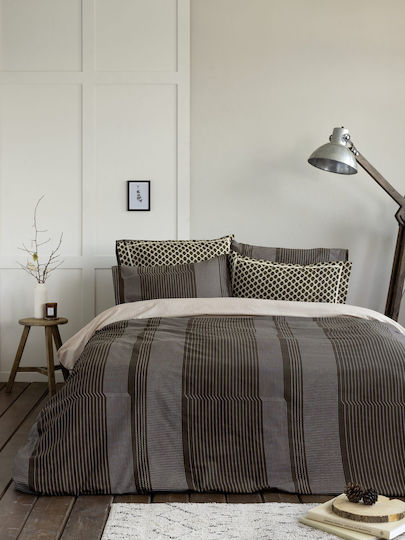 Nima Set Übergröße 4Stück 220x260cm Welley Dark Grey|Ecru