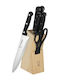Gustav Voss Knife Set with Block from Stainless Steel 15pcs