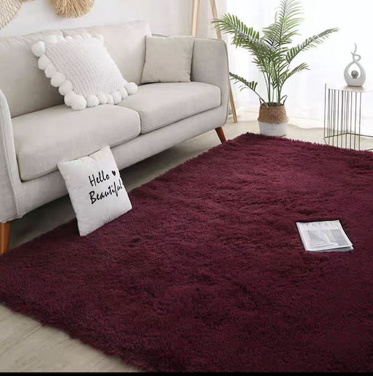Homeone Shaggy Bedroom Rugs Set Red CF-RED-S80 3pcs