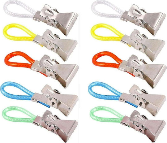 Set 10 Clips Hervorragende Haushaltswaren Handtücher Edelstahl 5,5x1,5 cm Mehrfarbig
