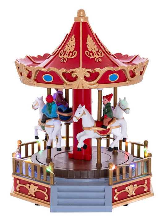 Iliadis Christmas Decorative Carousel with Music and Movement 23x20cm.