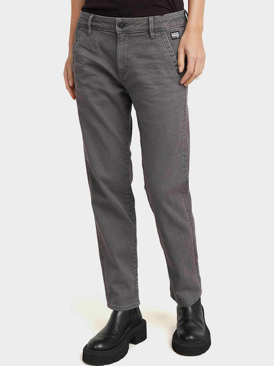 Kate Women's Fabric Trousers Boyfriend Fit Grey