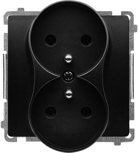 Kontakt-simon Basic Double Power Socket Outlet Grounding White Bmgz2/11