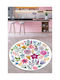 Conceptum Hypnose Kinder Teppich Rosa Rund mit Durchmesser 200cm
