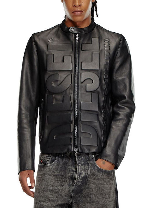 Diesel Leather Jacket BLACK A14214-0BNDG-9XX | Skroutz.mt