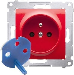 Kontakt-simon Single Socket Data U 16a Ip20 Power Key Red Dgd1.01/22 Kontakt-simon Single Socket Data U 16a Ip20 Power Key Red Dgd1.01/22