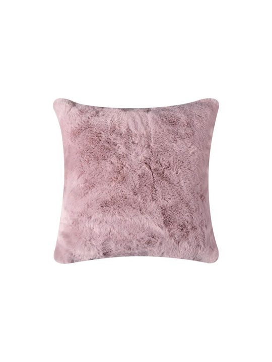Silk Fashion Decorative Pillow Case Rabbit Furr...