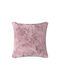 Silk Fashion Decorative Pillow Case Rabbit Furry in Amethyst Color 45x45cm