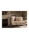 Vivaraise Velvet Armchair Throw 85x200cm Ecru
