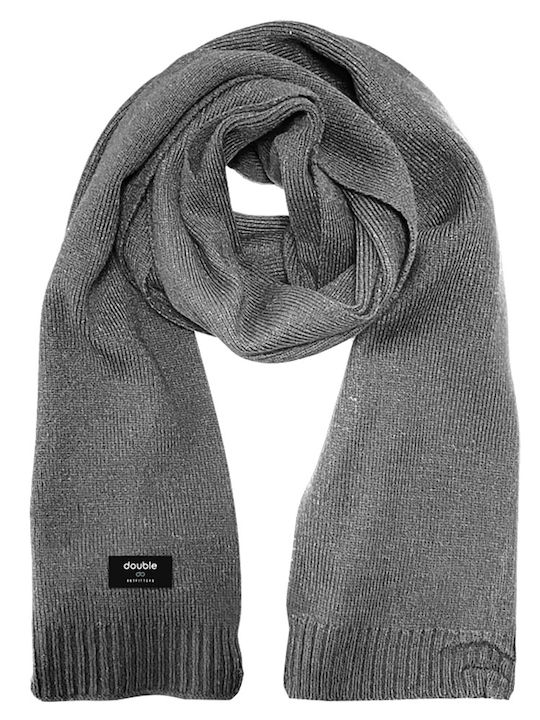 Double Men's Scarf Gray