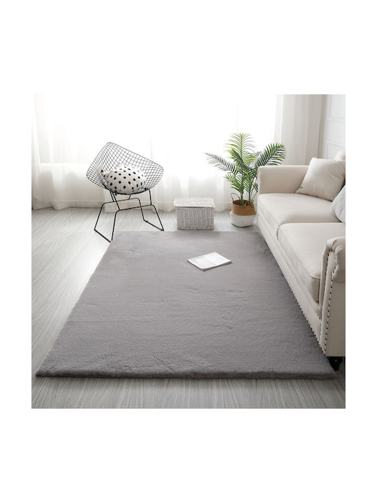 Beauty Home Rabbit Art 9643 Σετ Μοντέρνα Χαλιά Κρεβατοκάμαρας Γκρι 9643-ΣΕΤ 3τμχ