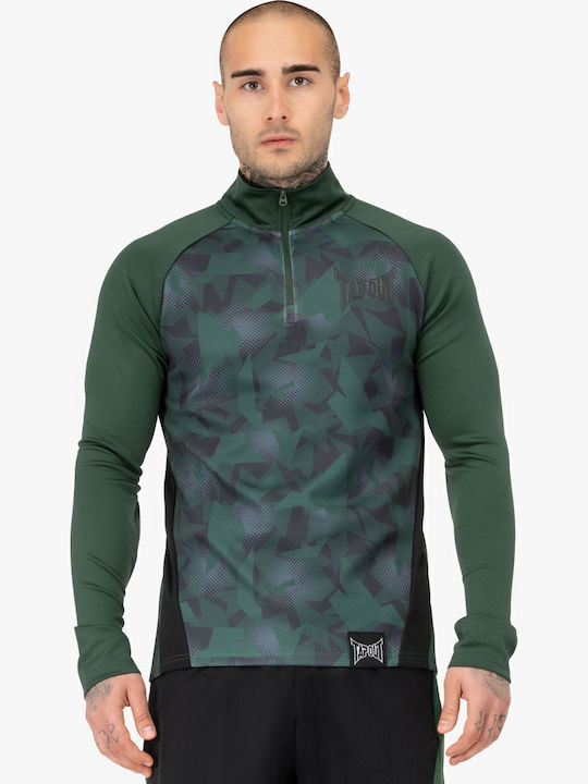 Sportliche Langarmbluse Grün/Schwarz