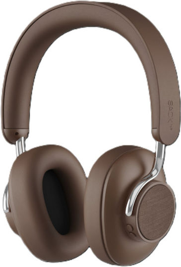 SACKit Touch 310 Ασύρματα / Ενσύρματα Over Ear Ακουστικά με 25 ώρες Λειτουργίας Καφέ