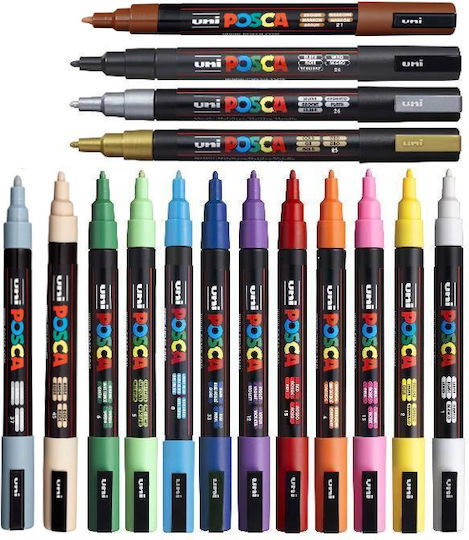 Posca Permanent Markers 0.9-1.3mm 16pcs