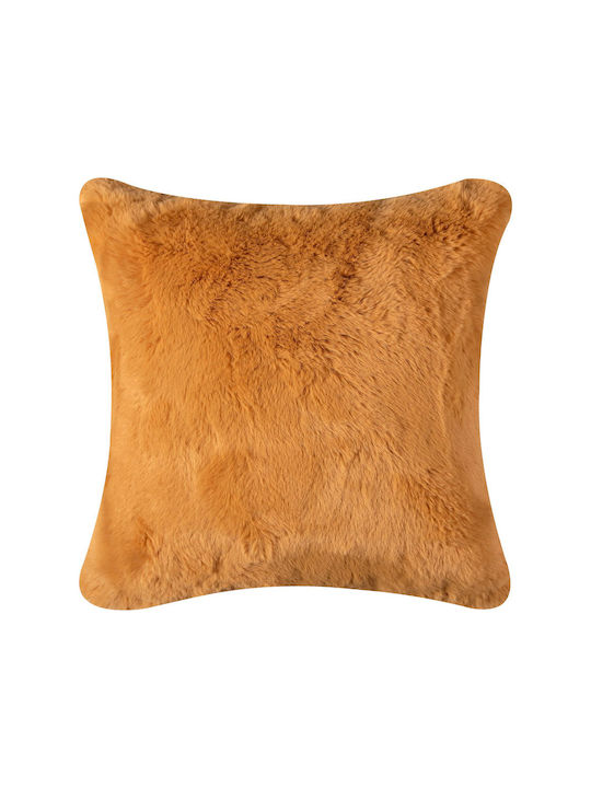 Silk Fashion Decorative Pillow Case Rabbit Furr...
