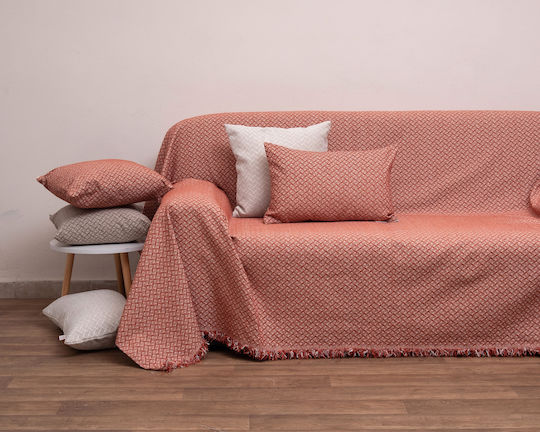 Viopros Ριχτάρι Πολυθρόνας Chenille 180x150εκ. Τερρακότα