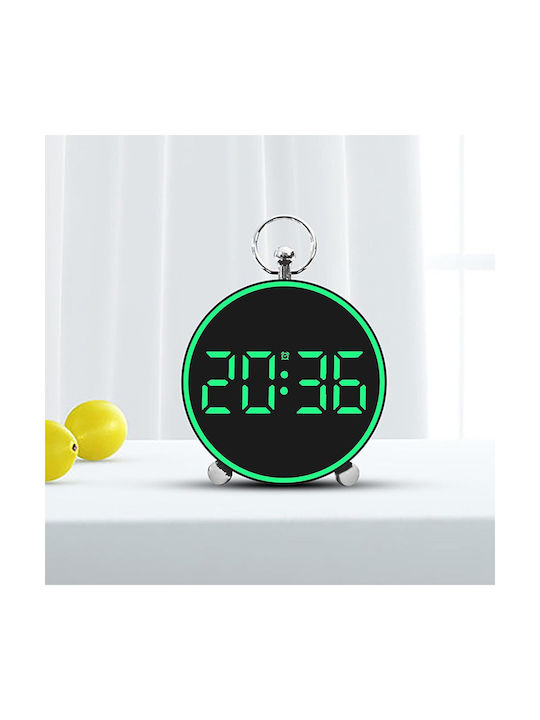 Ceas de Masă și Perete Digital cu Alarmă, Funcție Snooze, Lumină LED, Mod Noapte, Control Vocal, USB