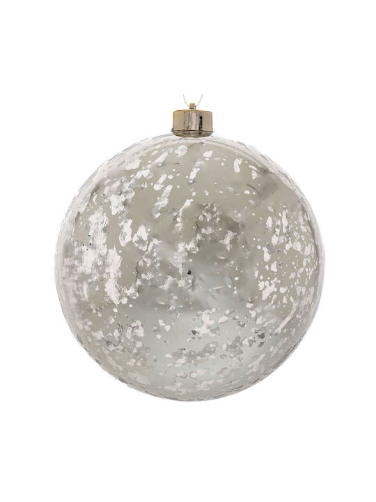 Hanging Ball Ornament Ornament Plastic Silver