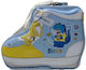 Pușculiță pentru copii în formă de pantof sport Dino Unicorn cu lacăt 12x15x6cm Albastru Roz