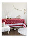 Nima Christmas Day Christmas Tablecloth Fabric Red L150xW150cm.