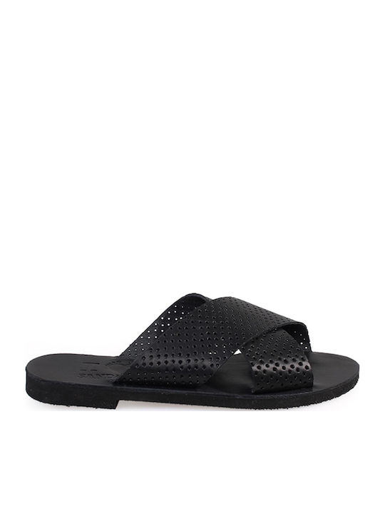 Flache Sandalen für Damen in Schwarz Farbe
