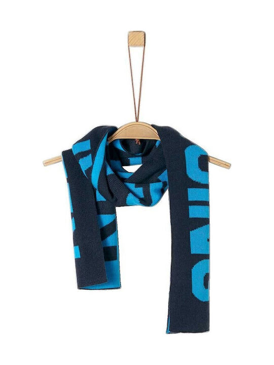 Kids Knitted Scarf Navy Blue