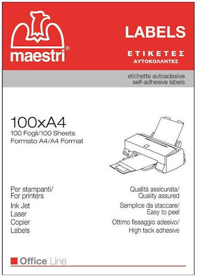 Romeo Maestri Αυτοκόλλητες Ετικέτες Α4 Ορθογώνιες 30x12mm