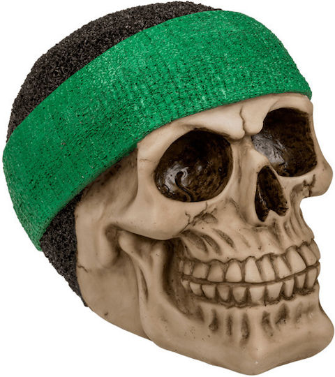Out of the Blue Skull Headband Money Box Plastic Green 15x12cm